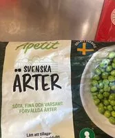 Sokerin määrä sisällä Svenska ärtor