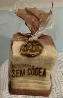 入っている砂糖の量 Pão de Forma sem Côdea