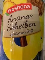 Sokerin määrä sisällä Ananas Scheiben