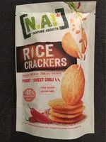 Sucre et nutriments contenus dans N-a rice crackers piment sweet chili