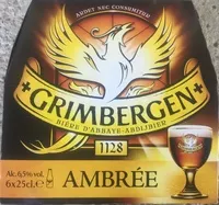 入っている砂糖の量 Grimbergen Bière d'Abbaye 6.5 DEGRE ALCOOL