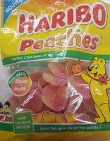 Quantité de sucre dans Haribo Peaches