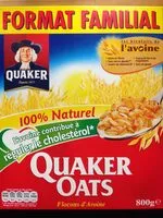糖質や栄養素が Quaker oats