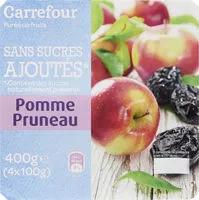 入っている砂糖の量 Pomme Pruneau Sans sucres ajoutés*