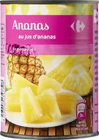 入っている砂糖の量 Ananas en morceaux