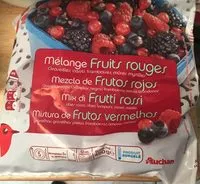 Quantité de sucre dans Fruits entiersFruits rouges