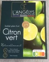 入っている砂糖の量 Sorbet plein fruit Citron Vert