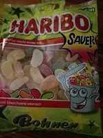 İçindeki şeker miktarı Haribo Saure Bohnen ( Sour Beans ) -200g