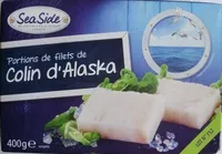 Quantité de sucre dans Portions de filets de Colin d'Alaska, surgelé