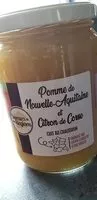 入っている砂糖の量 Pomme de nouvelle Aquitaine et citron de Corse