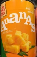 Sokerin määrä sisällä Ananas in Stücken