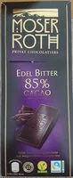 入っている砂糖の量 Edelbitter-Schokolade 85% Cacao