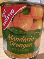 Zuckermenge drin Mandarinen