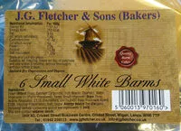 Сахар и питательные вещества в J-g fletcher sons bakers