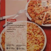 Sokerin määrä sisällä Kinkkupizza ja jauhelihapizza
