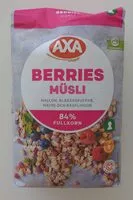 Sokerin määrä sisällä Axa Berries Müsli