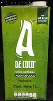 İçindeki şeker miktarı Agua de coco