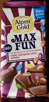 Сахар и питательные вещества в Alpen gold max fun