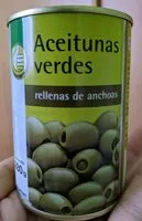 Cantidad de azúcar en Aceitunas verdes rellenas de anchoas
