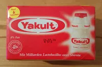 Sucre et nutriments contenus dans Yakult