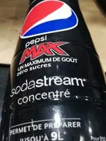 Quantité de sucre dans pepsi MAX sodastream sparkling drink mix