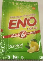 Quantité de sucre dans Eno, fruit salt lemon flavour