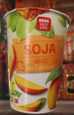 Fermentiertes sojaprodukt mit mango