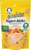 Amount of sugar in Yogurt Melts Peach