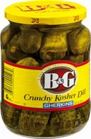 Amount of sugar in B g crunchy kosher dill gherkins