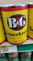 Amount of sugar in B&g, sauerkraut