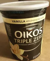 Amount of sugar in Oikos Triple Zero Vanilla Greek Yogurt 32oz