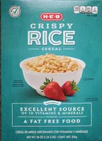 Sugar and nutrients in H-e b crispy rice