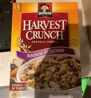 Amount of sugar in Harvest crunch granola cereales