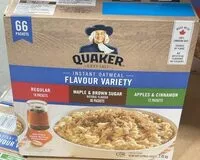 Amount of sugar in Instant oatmeal flavour variety