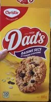 Amount of sugar in Dads Biscuit Farine Avoine Raisin