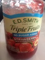 Amount of sugar in Triple Fruits no sugar added Strawberry jam