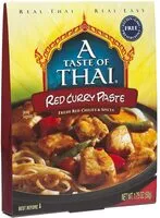 Amount of sugar in A taste of thai, red curry paste