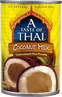 Amount of sugar in A taste of thai, coconut milk