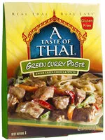 Amount of sugar in A taste of thai, green curry paste