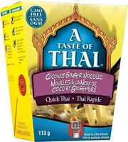 Amount of sugar in A taste of thai, coconut ginger noodles