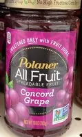 Amount of sugar in All fruit concord grape spreadable fruit