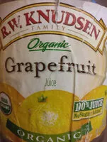 Amount of sugar in Organic grapefruit juice