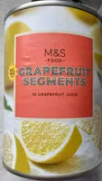 Amount of sugar in Grapefruit segments