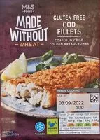 Amount of sugar in Gluten free Cod Fillets Made Without wheat