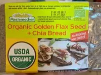 Amount of sugar in Mestemacher, organic flax seed + chia bread