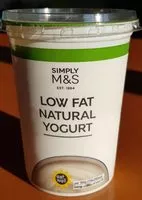 Amount of sugar in Low fat live natural yogurt