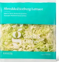 Amount of sugar in Shredded iceberg lettuce