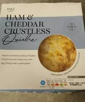 Amount of sugar in Ham and Cheddar quiche