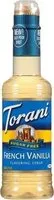 Amount of sugar in Torani french vanilla
