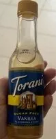 Amount of sugar in Torani vanilla flavoring syrup